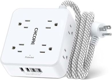 Surge Protector Power Strip Braided Extension Cord