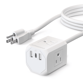 HyperGear Cube Multi-Port Power Strip Extension Cord